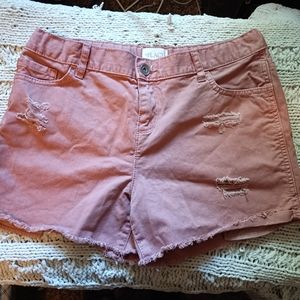 Pink Ripped Denim Size 12 Plus Taille Plus